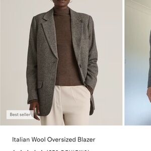 Quince Italian wool oversized blazer